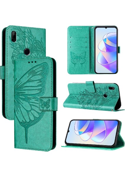Huawei Y9 Başbakan 2019 Kabartma Kelebek Premium Deri Flip Case (Yurt Dışından)