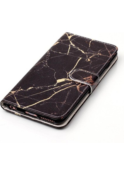 Iphone 7/8 Için Flip Case Tam Koruma Manyetik Mermer Desen Pu Cüzdan (Yurt Dışından)
