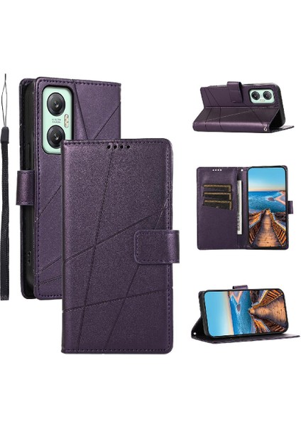Infinix Sıcak 20 5g Şok Emici Üç Kart Yuvaları Kickstand Için Flip Case (Yurt Dışından)