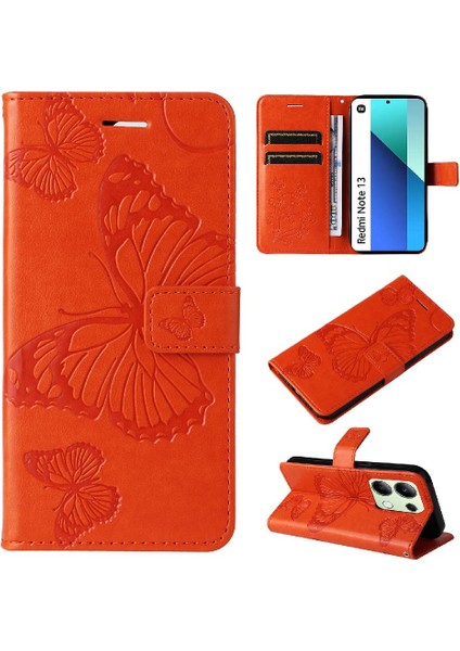 Xiaomi Redmi Not 13 Için Flip Case 4g Flip Kickstand Pu Deri Darbeye (Yurt Dışından)