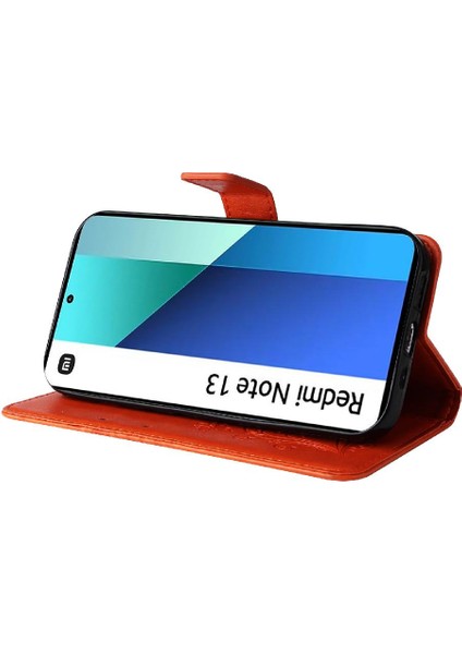 Xiaomi Redmi Not 13 Için Flip Case 4g Flip Kickstand Pu Deri Darbeye (Yurt Dışından)
