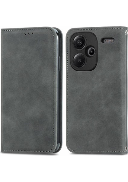 Xiaomi Redmi Not Için Flip Case 13 Pro Artı Kapak Çevirin Deri Kılıf Basit (Yurt Dışından)