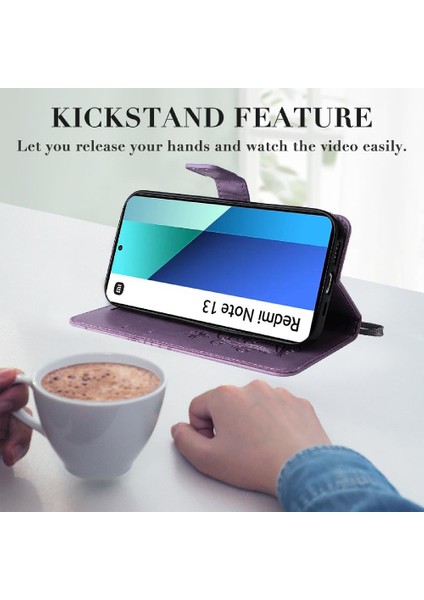 Xiaomi Redmi Not 13 Için Flip Case 4g Flip Kickstand Pu Deri Darbeye (Yurt Dışından)