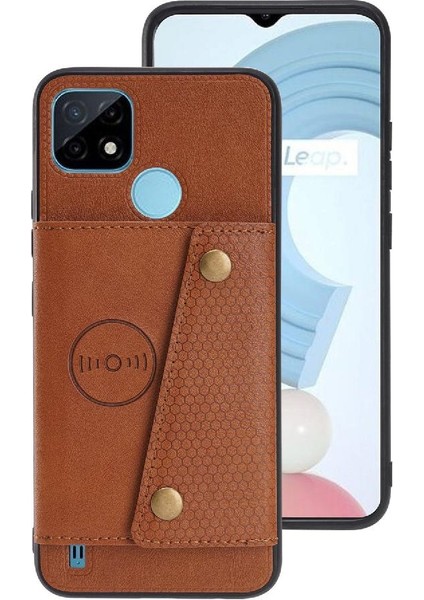 Cüzdan Durumda Realme C21 Buit Demir Darbeye Koruyucu Kickstand (Yurt Dışından) fırsatları