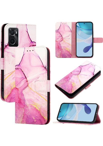 Realme 9i Cüzdan Pu Deri Kickstand Mermer Desen Için Kılıf (Yurt Dışından) fiyatları