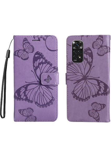 Xiaomi Redmi Not 11 Için Flip Case Kart Yuvası ile 4g Darbeye Kapak Pu (Yurt Dışından)