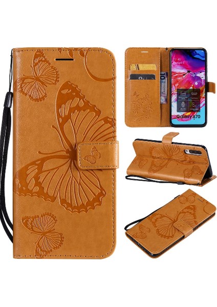 Samsung Galaxy A70 Darbeye Kapak Flip Kickstand Manyetik Kapak (Yurt Dışından)