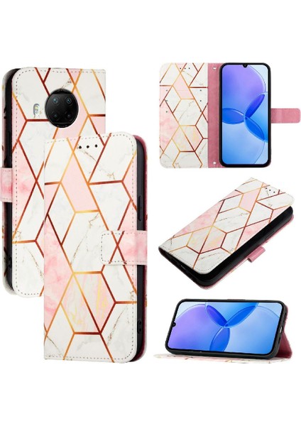 Xiaomi 10T Lite 5g Için Kickstand Mermer Desen Cüzdan Pu Deri (Yurt Dışından)