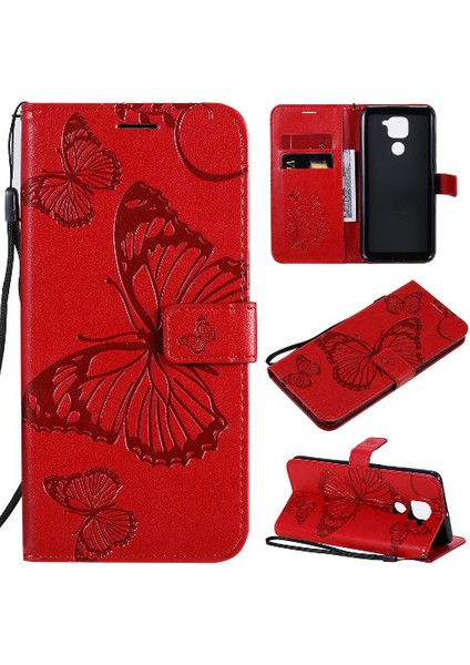Xiaomi Redmi Not 9 Için Flip Case Kart ile 4g Darbeye Kapak Pu Deri (Yurt Dışından)