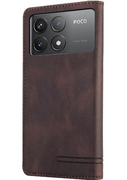 Xiaomi Poco F6 Pro Premium Deri Premium Deri Iki Için Flip Case (Yurt Dışından) indirimleri