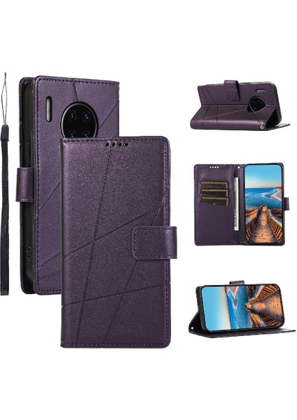 Huawei Mate 30 Pro Için Flip Case Kickstand Üç Kart Yuvaları Darbeye (Yurt Dışından)