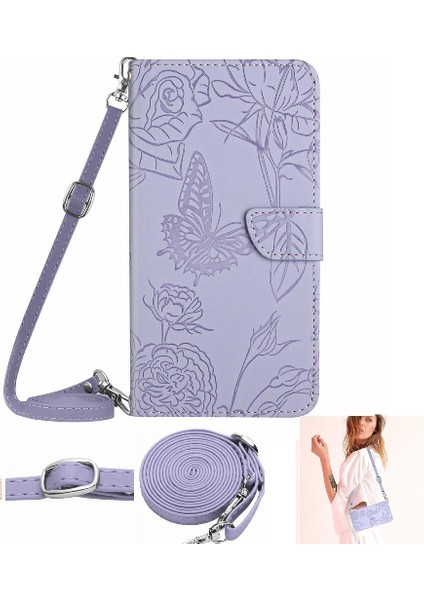 Kart Sahibi ve Uzun Pu ile Sony Xperia 10 Vi Deri Cüzdan Için Flip Case (Yurt Dışından)