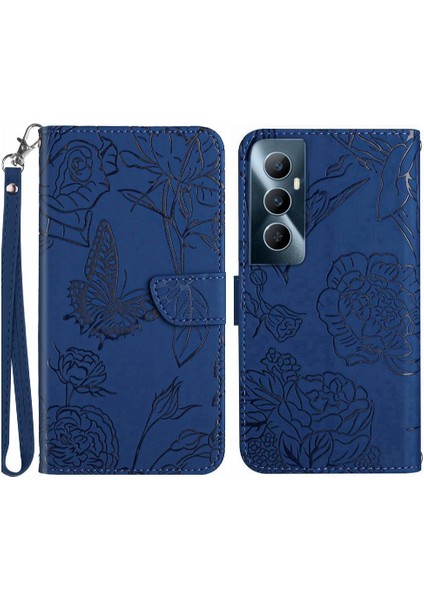 Bilek Kayışı ile Realme C65 4g Pu Deri Flip Kapak Için Flip Case ve (Yurt Dışından)