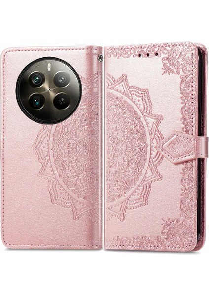 Realme 12 Pro Için Flip Case Artı Basit Iş Deri Kılıf Darbeye (Yurt Dışından)