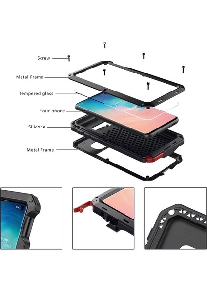 Samsung Galaxy S10E 360 Için Ağır Metal Kasa Tam Vücut Koruyucu (Yurt Dışından) fiyatları