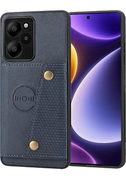 Cüzdan Kılıf Xiaomi Poco X5 Pro Kickstand Cüzdan Kılıf Buit Demir Kart (Yurt Dışından)