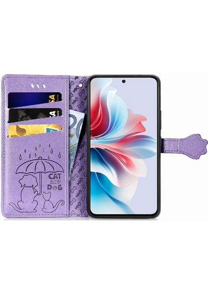Oppo Için Kılıf Oppo 11 F 5g Kısa Kayış Kapak Çevirin Karikatür Hayvanlar Deri (Yurt Dışından) modelleri