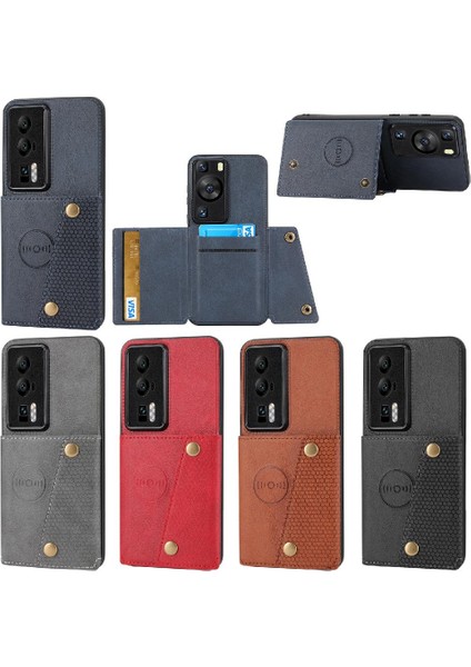 Cüzdan Kılıf Için Huawei P60 Buit Demir Kart Tutucu Cüzdan Kılıf Darbeye (Yurt Dışından) fırsatları
