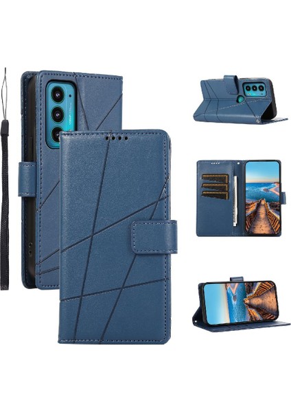 SZY Mall Motorola Kenar 20 Darbeye Kickstand Şok Emici Kart Için Flip Case (Yurt Dışından)