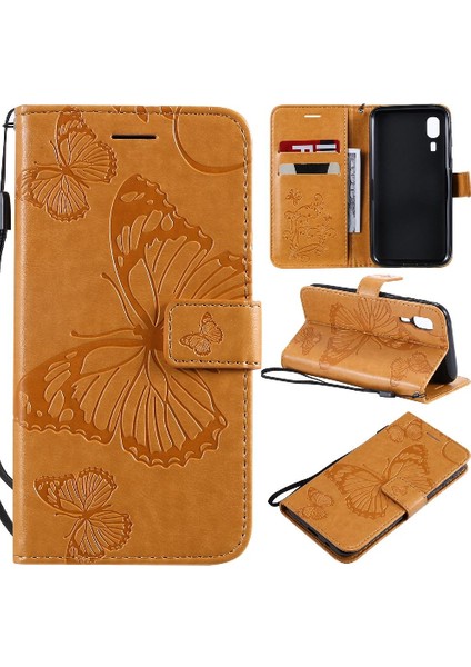 Kart Yuvası Standı Darbeye Kapak ile Samsung Galaxy A2 Çekirdek Için Flip Case (Yurt Dışından)