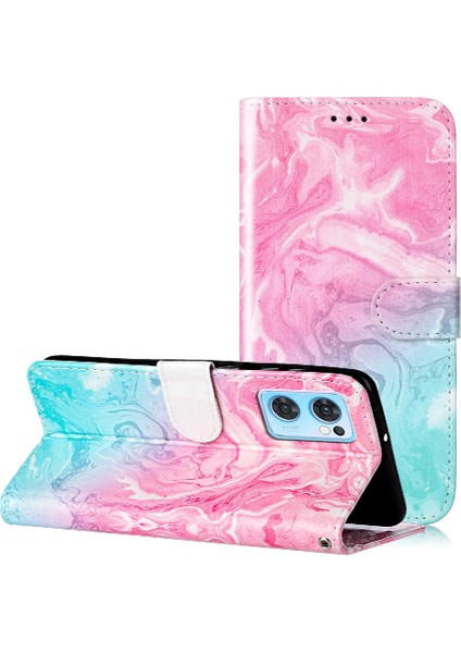 Oppo Bulmak Için Flip Case X5 Lite Manyetik Pu Deri Cüzdan Mermer Desen (Yurt Dışından)