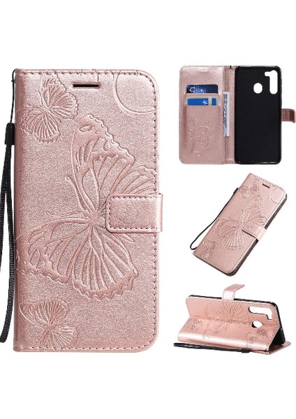 Kart Yuvası Standı Manyetik Kapak ile Samsung Galaxy Acase Pu Deri Kılıf (Yurt Dışından)