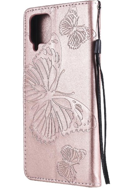 Kart Yuvası Standı Pu ile Samsung Galaxy A12 Darbeye Kapak Için Flip Case (Yurt Dışından) fiyatları