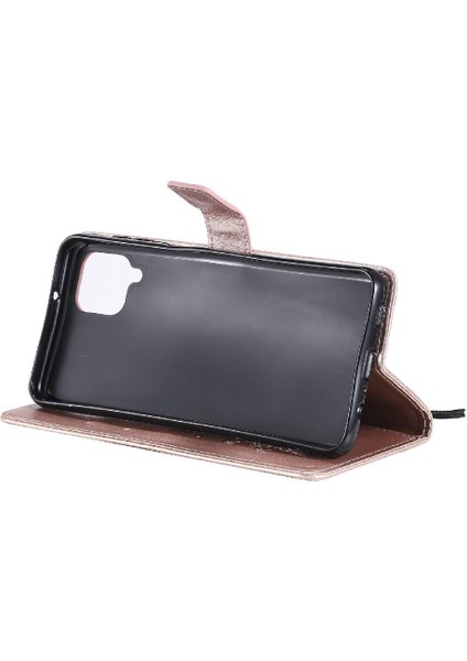 Kart Yuvası Standı Pu ile Samsung Galaxy A12 Darbeye Kapak Için Flip Case (Yurt Dışından) modelleri