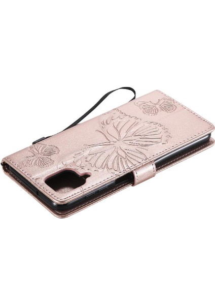 Kart Yuvası Standı Pu ile Samsung Galaxy A12 Darbeye Kapak Için Flip Case (Yurt Dışından) indirimleri