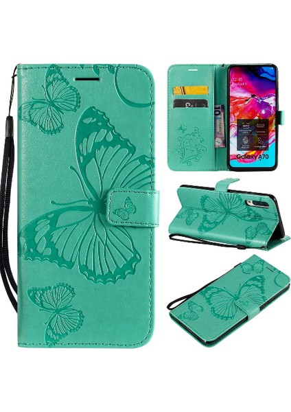 Samsung Galaxy A70 Darbeye Kapak Flip Kickstand Manyetik Kapak (Yurt Dışından)