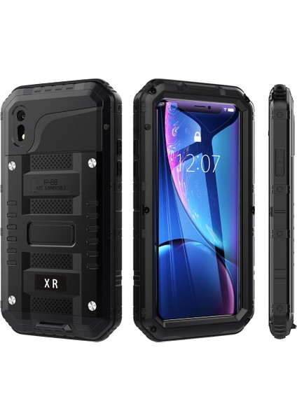 Iphone Xr Için Su Geçirmez Kılıf Metal Tam Vücut IP68 Su Geçirmez Tam Ağır (Yurt Dışından)