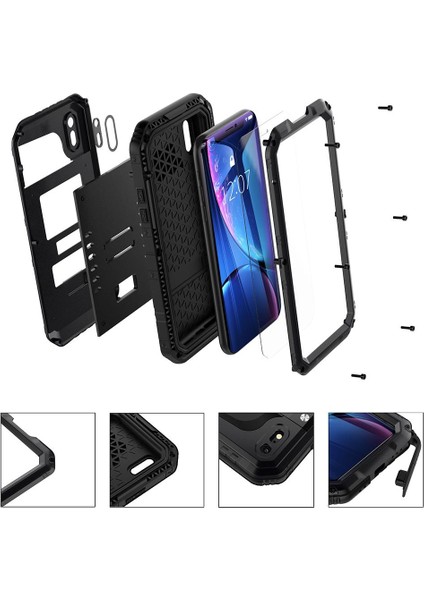 Iphone Xr Için Su Geçirmez Kılıf Metal Tam Vücut IP68 Su Geçirmez Tam Ağır (Yurt Dışından) fiyatları