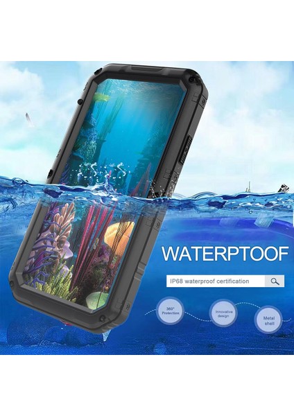 Iphone Xr Için Su Geçirmez Kılıf Metal Tam Vücut IP68 Su Geçirmez Tam Ağır (Yurt Dışından) indirimleri