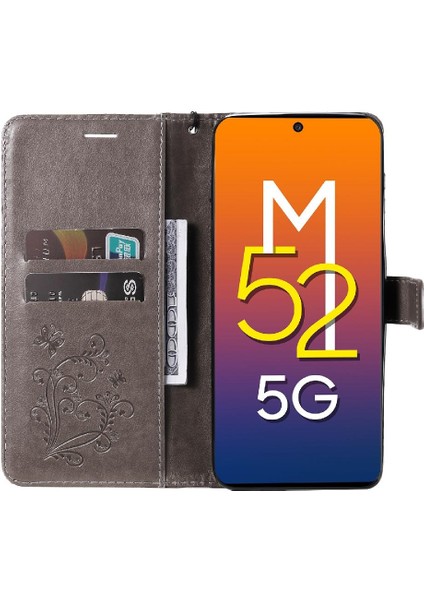 Samsung Galaxy M52 5g Darbeye Kapak Flip Kickstand Pu Deri (Yurt Dışından)