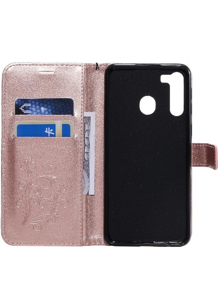 Kart Yuvası Standı Manyetik Kapak ile Samsung Galaxy Acase Pu Deri Kılıf (Yurt Dışından)