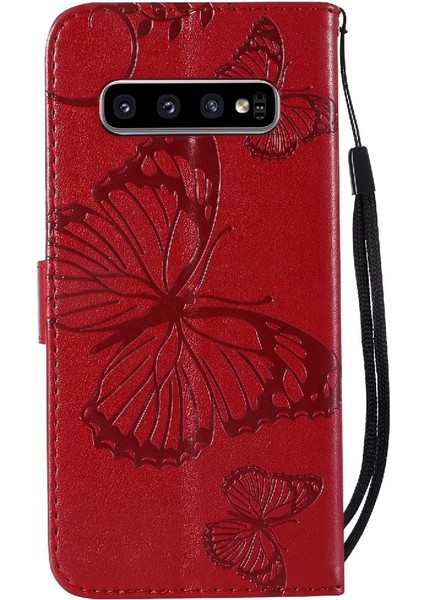 Samsung Galaxy S10 Manyetik Kapak Flip Kickstand Pu Deri Kapak (Yurt Dışından) fiyatları