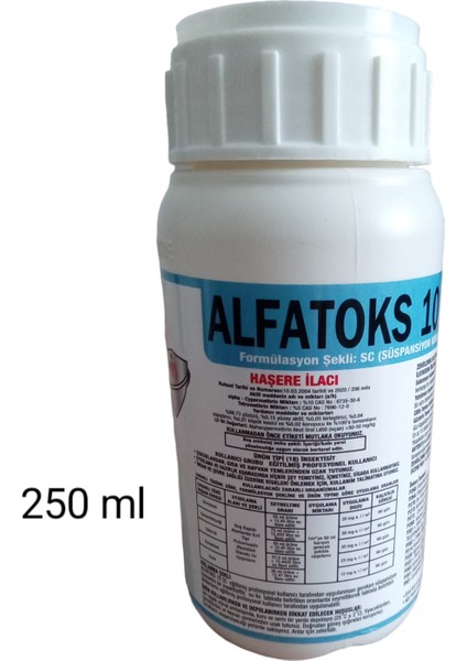 Alfatoks 10 Sc 250 ml Kokusuz Genel Haşere Ilacı