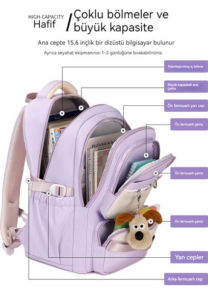 Yüksek Yüzlü Üniversite Öğrencisi Okul Çantası/lise Öğrencisi Büyük Kapasiteli Sırt Çantası/ortaokul Öğrencisi Hafif Sırt Çantası Y388 (Yurt Dışından) fiyatları