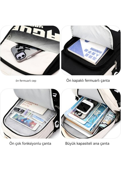 Erkek ve Kadın Moda Gündelik Üniversite Sırt Çantası/lise Öğrencisi Büyük Kapasiteli Okul Çantası/ortaokul Öğrencisi Hafif Omuz Çantası Y390 (Yurt Dışından) modelleri