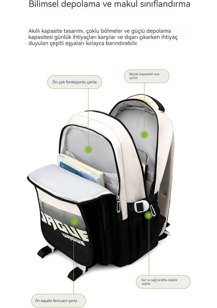 Erkek ve Kadın Moda Gündelik Üniversite Sırt Çantası/lise Öğrencisi Büyük Kapasiteli Okul Çantası/ortaokul Öğrencisi Hafif Omuz Çantası Y390 (Yurt Dışından) fiyatları
