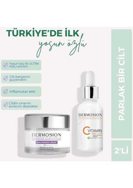C Vitamini Serum Niacinamide Krem Canlandırıcı 2'li Cilt Bakım Seti fiyatları