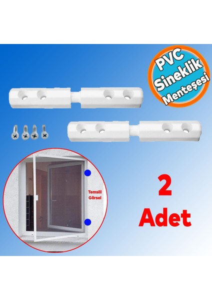 Pencere Kapı Sineklik Menteşesi Pimapen Pvc Pimli Plastik Pratik Açma Kapama Hareket Aparatı 2 Adet