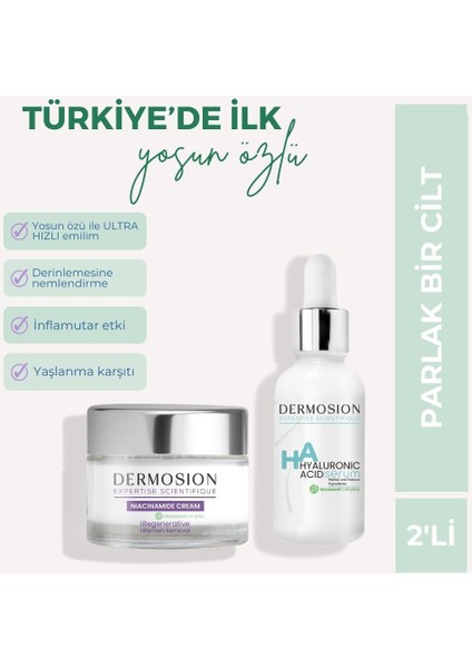 Hyalüronik Asit Serum Niacinamide Krem Cildi Derinlemesine Temizleyen 2'li Cilt Bakım Seti fiyatları