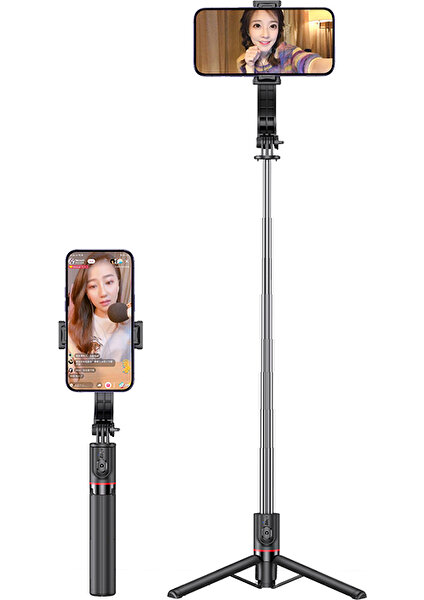 Usams 2in1 Bluetooth Kumandalı Tripod ve 360° Selfie Çubuğu ZB256