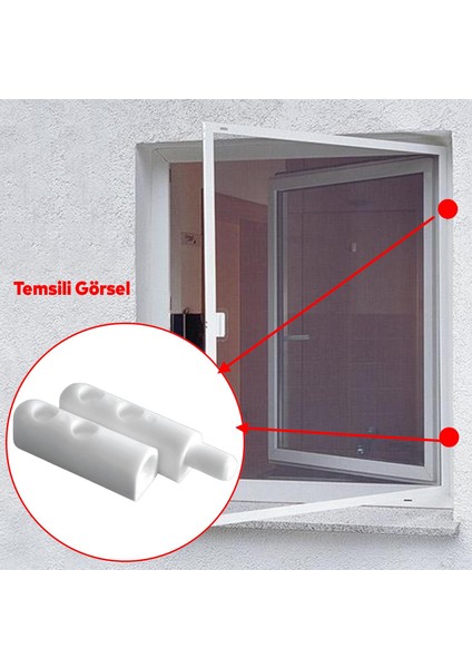 Pencere Kapı Sineklik Menteşesi Pimapen Pvc Pimli Plastik Pratik Açma Kapama Hareket Aparatı 2 Adet