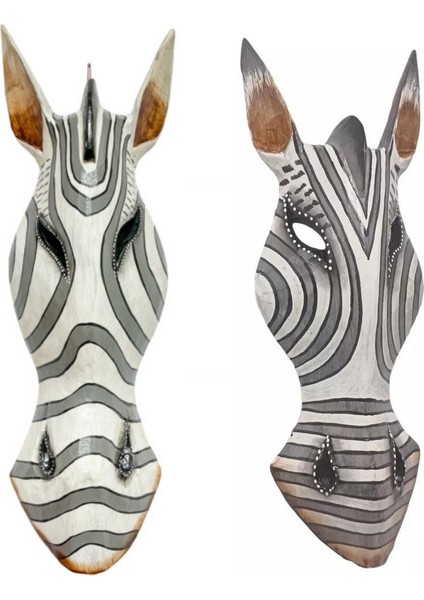 Ahşap Zebra Mask 30 Cm Dekoratif Duvar Dekoru No.1 fırsatları