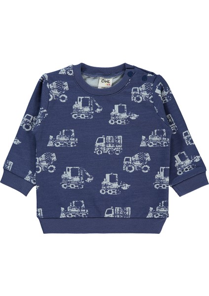 Civil Baby Erkek Bebek Sweatshirt 6-18 Ay Indigo