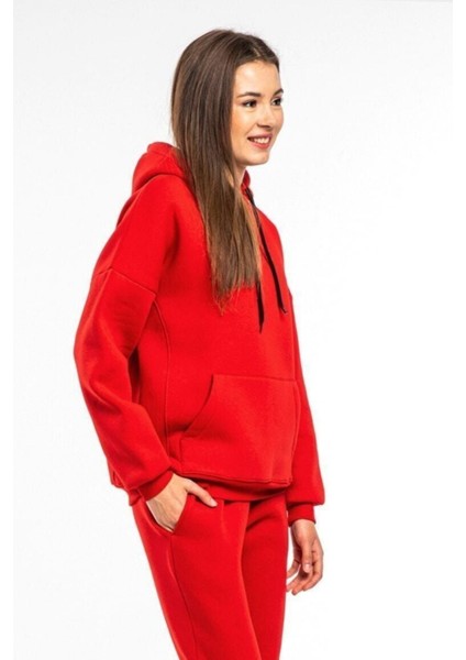 Kadın 3 Iplik Içi Pamuklu Oversize Uzun Kollu Sweatshirt fiyatları