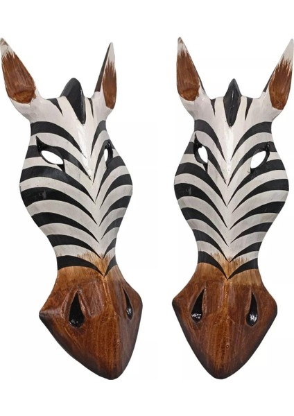 Ahşap Zebra Mask 30 Cm Dekoratif Duvar Dekoru No.1 indirimleri