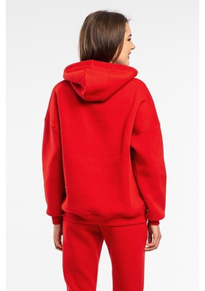 Kadın 3 Iplik Içi Pamuklu Oversize Uzun Kollu Sweatshirt modelleri